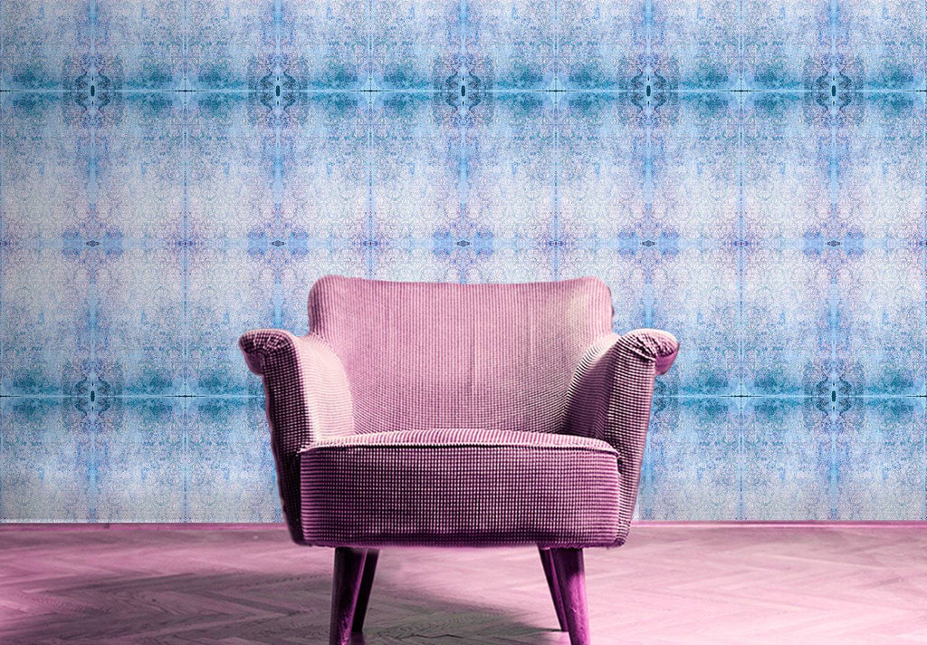 Duprez Misty Blue Wallpaper - Blackpop | Designer Wallpaper, Luxury Fabric & Bespoke Furniture